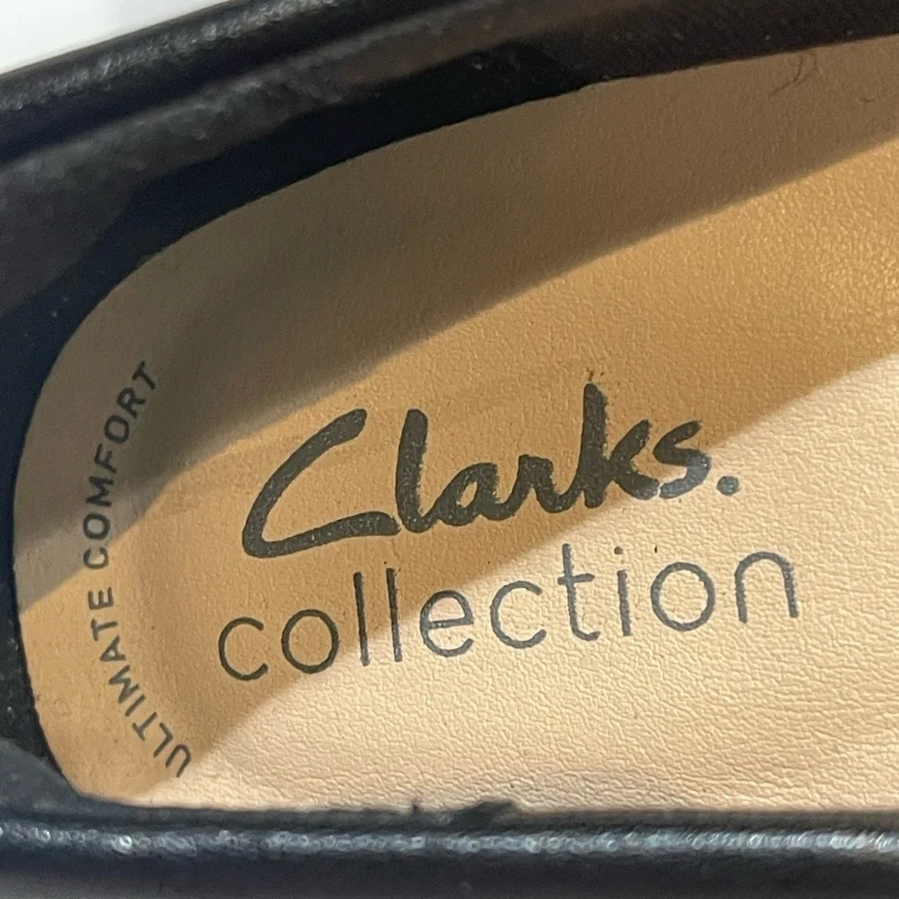 CLARKS AMBYR JOY WOMENS BLACK LEATHER PUMPS SZ 6M EUC - Picture 12 of 14
